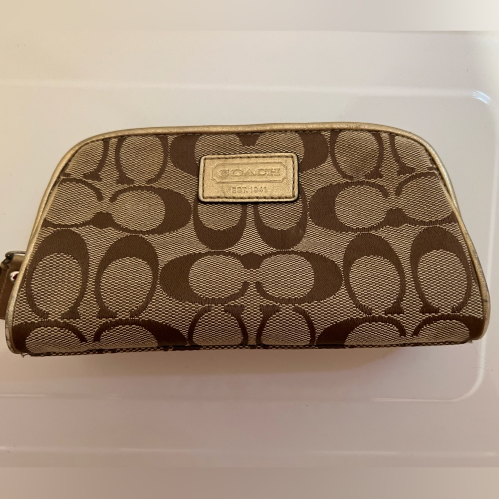 Coach - Small bag/make up pouch - brown/tan